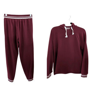 Madewell MWL Set Sz XS Cozy Loungewear Easygoing Sweatshirt Pants Fleece